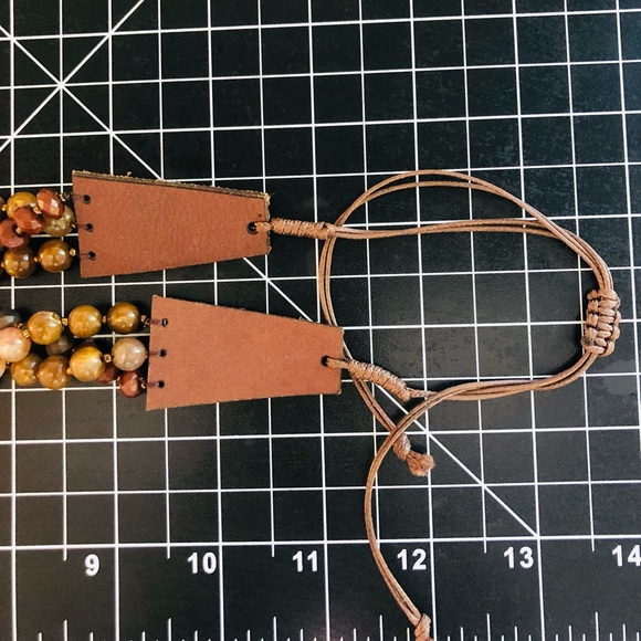 Vintage Unique Bead Necklace & Iridescent Earrings - Picture 6 of 16